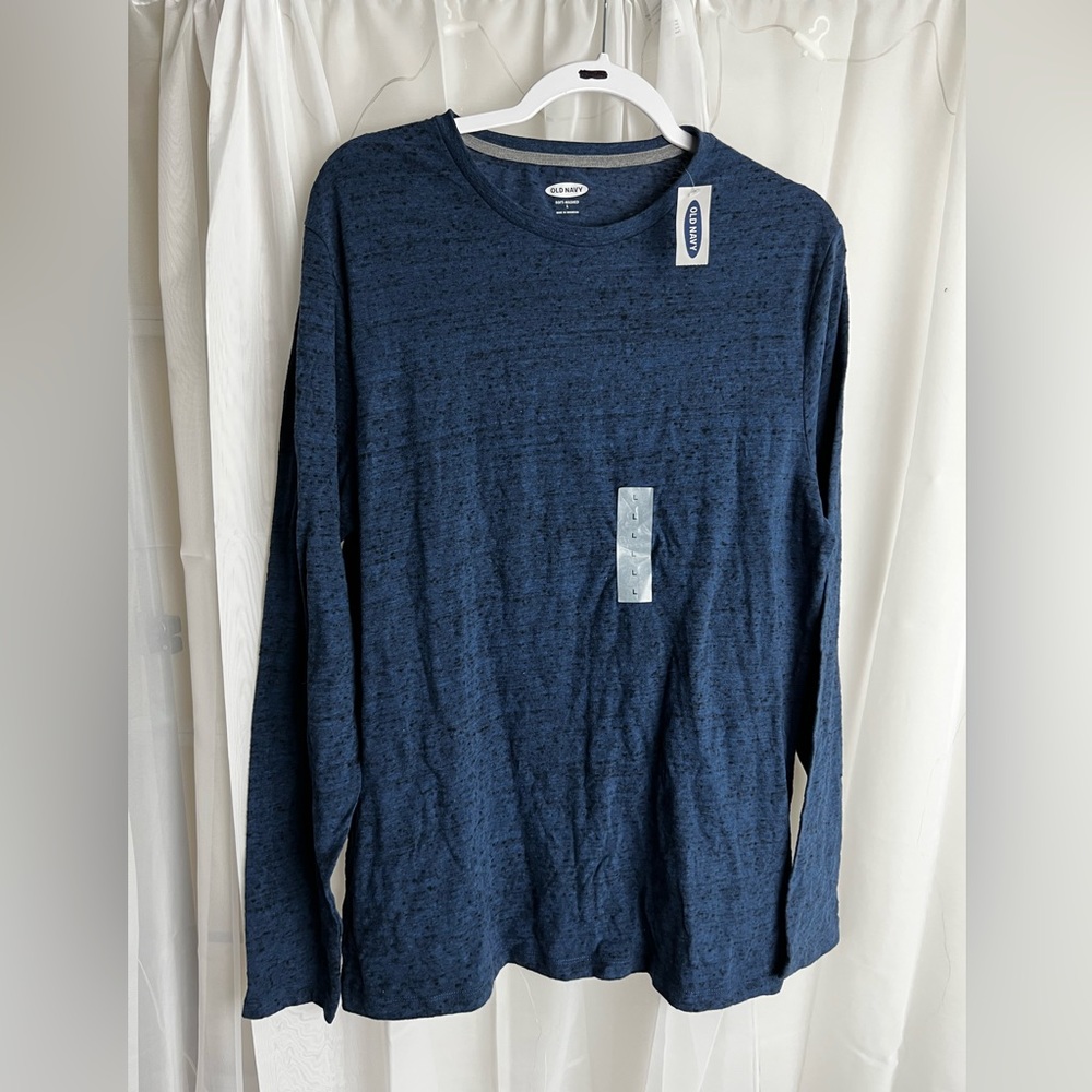 Old Navy Men’s Long Sleeve Shirt Size Large Blue NWT